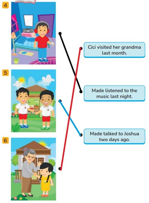 Look and match Bahasa Inggris Kelas 6 Hal 19