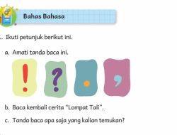 Pasangkan Dengan Tanda Baca yang Tepat Ayo Putar Lebih Cepat Bahasa Indonesia Kelas 3 Halaman 10
